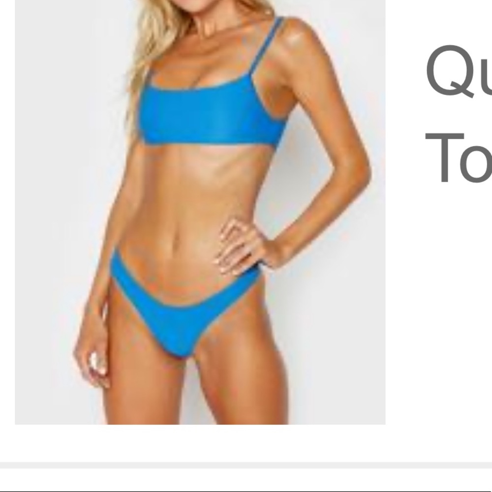 NWT Frankies bikinis boots top cobalt S